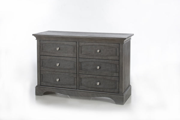 Pali Ragusa Double Dresser Distressed Granite Acacia, Poplar and Birch Veneer 2306-GR