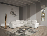 VIG Furniture Estro Salotti Palinuro - White Leather Sectional Sofa with Recliners VGNTPALINURO-WHT