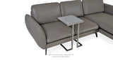Hudson End Table Set: Paloma Sectional Grey Leather Hudson End Table Marble