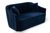 VIG Furniture Divani Casa Palomar Modern Blue Velvet & Brass Sofa Set VGVCS1811-BLU
