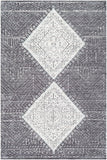 Padma PAM-2301 Global Polyester Rug PAM2301-576 Teal, Charcoal, Seafoam, Beige 100% Polyester 5' x 7'6"