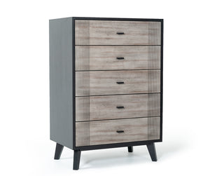VIG Furniture Nova Domus Panther Contemporary Grey & Black Chest VGMABR-77-CHEST