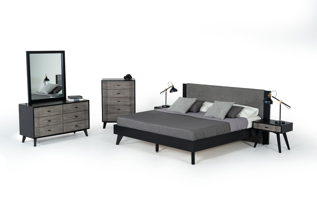 VIG Furniture Nova Domus Panther Contemporary Black Mirror VGMABH-587-MIR