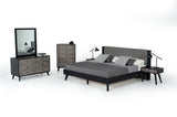 VIG Furniture Nova Domus Panther Contemporary Grey & Black Nightstand VGMABR-77-NS