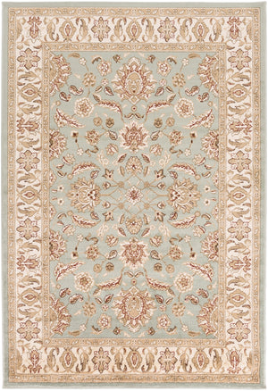 Paramount PAR-1028 Traditional Polypropylene Rug PAR1028-5376 Sage, Dark Brown, Khaki, Dark Red, Beige 100% Polypropylene 5'3" x 7'9"