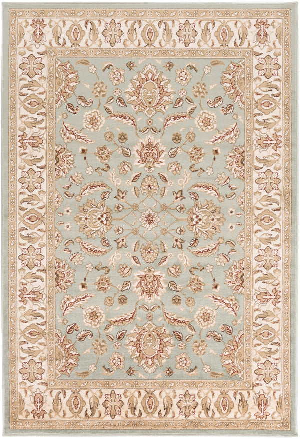 Paramount PAR-1028 Traditional Polypropylene Rug PAR1028-5376 Sage, Dark Brown, Khaki, Dark Red, Beige 100% Polypropylene 5'3" x 7'9"