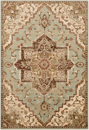 Paramount PAR-1080 Traditional Polypropylene Rug PAR1080-810129 Sage, Dark Red, Dark Brown, Khaki, Beige 100% Polypropylene 8'10" x 12'10"
