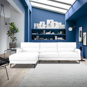 VIG Furniture Divani Casa Paraiso - Modern White Fabric Left Facing Sectional Sofa VGKNK8610-LAF-WHT-SECT VGKNK8610-LAF-WHT-SECT