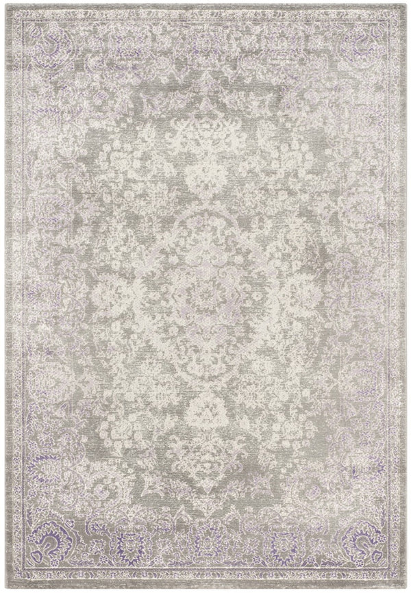 Passion 402  Power Loomed 70% Polypropylene 30%Polyester Rug Grey / Lavender