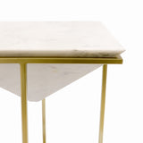 Pasargad Perama Marble & Stainless Steel Side Table PASF-147-PASARGAD