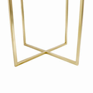 Pasargad Perama Marble & Stainless Steel Side Table PASF-147-PASARGAD