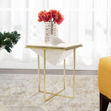 Pasargad Perama Marble & Stainless Steel Side Table PASF-147-PASARGAD