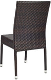 Safavieh - Set of 2 - Newbury Chair Black Brown PE Rattan Aluminum PAT1015A-SET2 683726750826