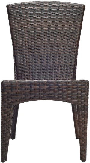 Safavieh - Set of 2 - New Castle Side Chair Black Brown PE Rattan Aluminum PAT1016A-SET2 683726750833