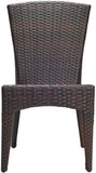 Safavieh - Set of 2 - New Castle Side Chair Black Brown PE Rattan Aluminum PAT1016A-SET2 683726750833