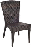 Safavieh - Set of 2 - New Castle Side Chair Black Brown PE Rattan Aluminum PAT1016A-SET2 683726750833