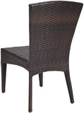 Safavieh - Set of 2 - New Castle Side Chair Black Brown PE Rattan Aluminum PAT1016A-SET2 683726750833