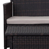 Safavieh Figueroa Outdoor Set 4 Piece Brown Sand Rattan PE Rattan Polyester Foam PAT2508B 889048048287