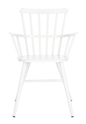 Safavieh Clifton Arm Chair in White PAT3001A-SET2 889048737136