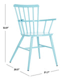 Safavieh Clifton Arm Chair in Blue PAT3001D-SET2 889048737167