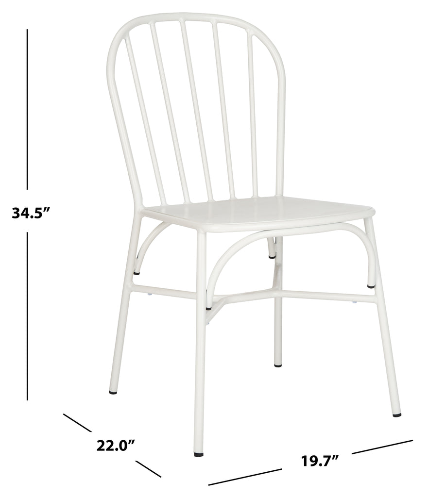 Safavieh Everleigh Side Chair in White PAT3002A-SET2 889048737181