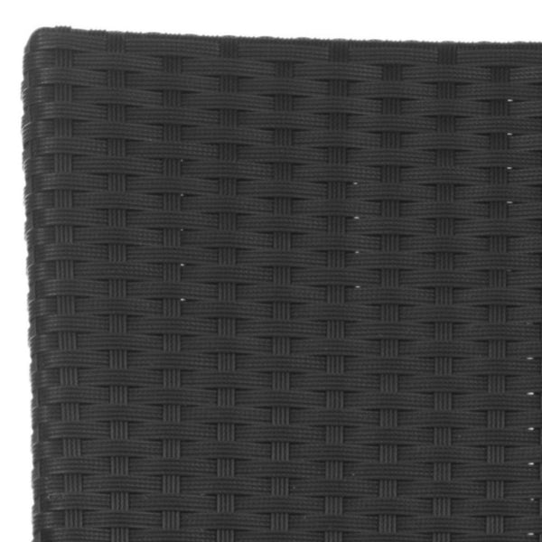 Safavieh - Set of 2 - Kelda Arm Chair Stacking Black Silver Rattan PE Wicker Aluminium PAT4004A-SET2 683726991793