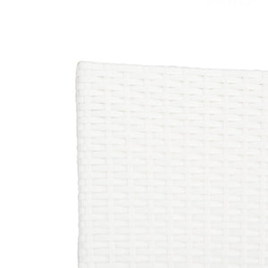 Safavieh - Set of 2 - Kelda Arm Chair Stacking White Silver Rattan PE Wicker Aluminum PAT4004D-SET2 889048323223