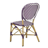 Safavieh Lisbeth French Bistro  Side Chair -Set Of 2 Bamboo/White Rattan PAT4010C-SET2