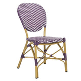 Safavieh Lisbeth French Bistro  Side Chair -Set Of 2 Bamboo/White Rattan PAT4010C-SET2
