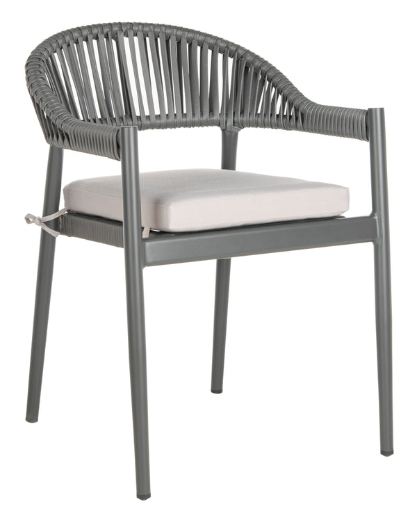 Safavieh - Set of 2 - Greer Rope Chair Grey PAT4023A-SET2 889048567832