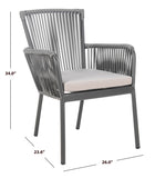 Safavieh - Set of 2 - Paolo Rope Chair Grey PAT4024A-SET2 889048567849