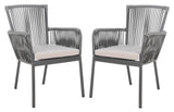 Safavieh - Set of 2 - Paolo Rope Chair Grey PAT4024A-SET2 889048567849