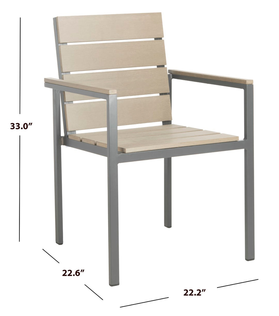 Safavieh - Set of 2 - Beldan Chair Taupe PAT4033A-SET2 889048567931