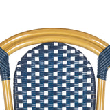 Safavieh - Set of 2 - Lenda French Bistro Chair Navy White PAT4036A-SET2 889048568037