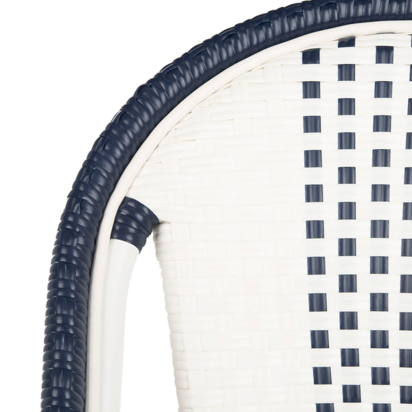 Safavieh - Set of 2 - Zoya Chair Navy White PAT4037A-SET2 889048568303