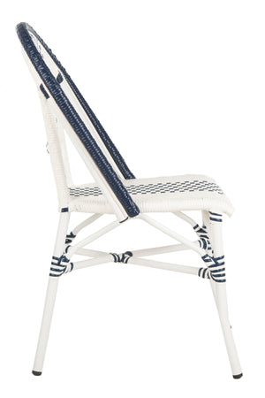 Safavieh - Set of 2 - Zoya Chair Navy White PAT4037A-SET2 889048568303