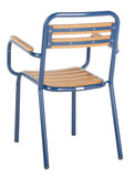 Safavieh - Set of 2 - Rayton Chair Brown Navy PAT4039A-SET2 889048568389