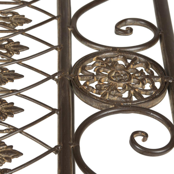 Safavieh Leah Patio Set 4 Piece Rustic Brown Metal Iron PAT5000B 889048011496