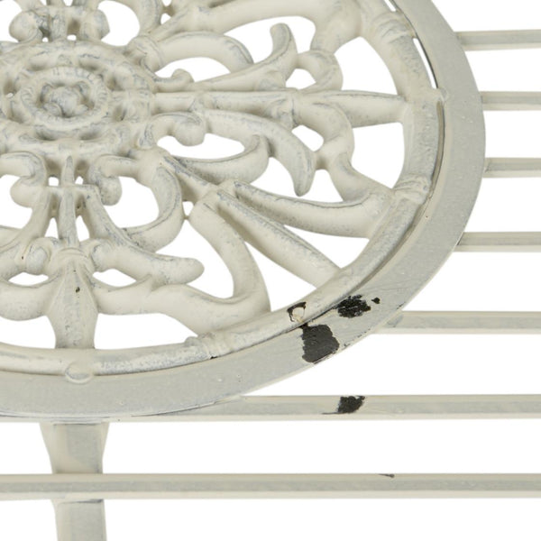 Safavieh Sophie Patio Set 4 Piece Antique White Metal Iron PAT5001A 889048011502