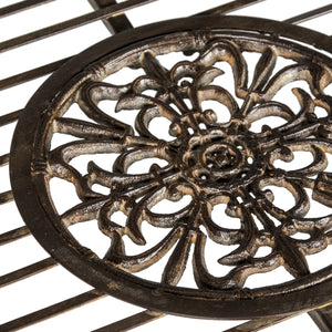 Safavieh Sophie Patio Set 4 Piece Rustic Brown Metal Iron PAT5001B 889048011519