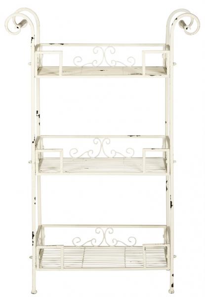 Safavieh Noreen Shelf 3 Tier Antique White Metal Iron PAT5006A 889048011663