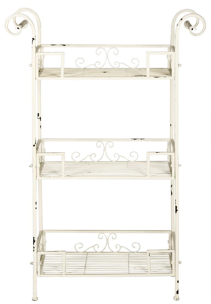 Safavieh Noreen Shelf 3 Tier Antique White Metal Iron PAT5006A 889048011663