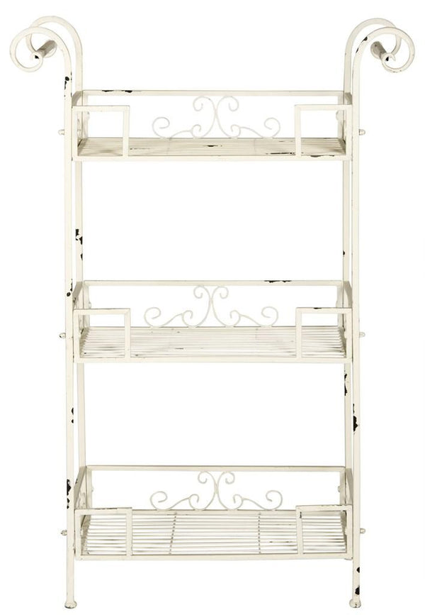 Safavieh Noreen Shelf 3 Tier Antique White Metal Iron PAT5006A 889048011663