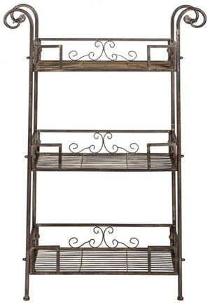 Safavieh Noreen Shelf 3 Tier Rustic Brown Metal Iron PAT5006B 889048011670