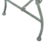 Safavieh Adina Wrought Iron 51.25 Inch W Outdoor Garden Bench Antique Green Metal PAT5016D