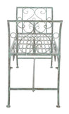 Safavieh Adina Wrought Iron 51.25 Inch W Outdoor Garden Bench Antique Green Metal PAT5016D