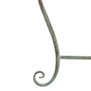 Safavieh Abia Wrought Iron 50 Inch W Outdoor Tree Bench Antique Green Metal PAT5018D