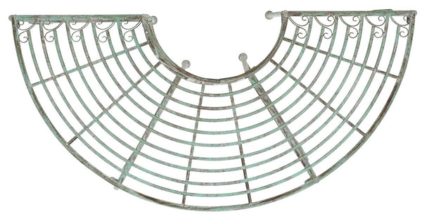 Safavieh Abia Wrought Iron 50 Inch W Outdoor Tree Bench Antique Green Metal PAT5018D