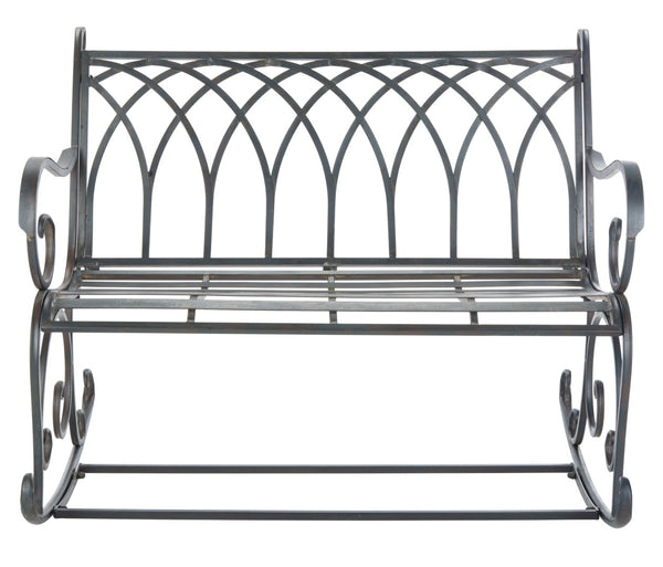 Safavieh Ressi Rock Bench in Black and Rust PAT5021B 889048765535