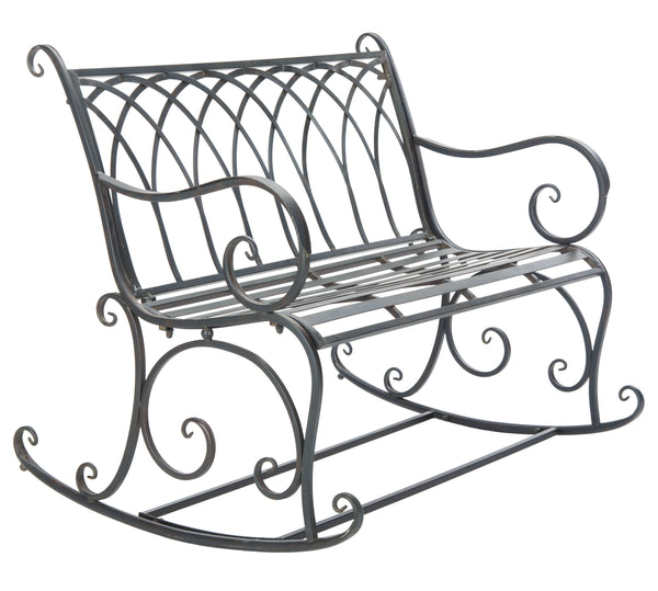 Safavieh Ressi Rock Bench in Black and Rust PAT5021B 889048765535